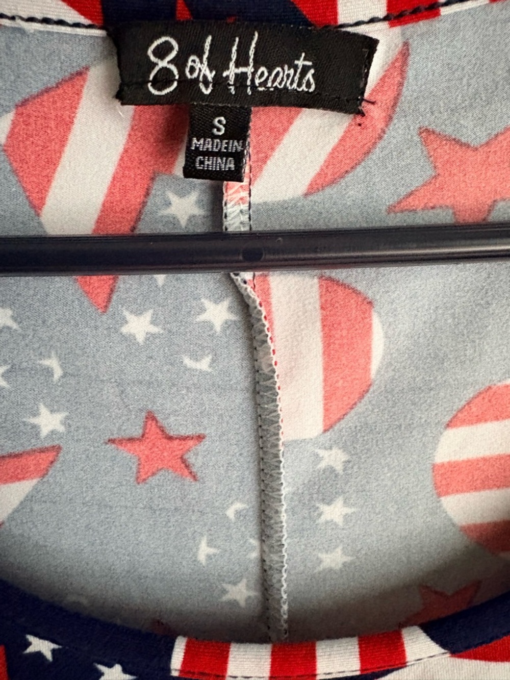 🇱🇷Patriotic Heart Print Tank Dress - Navy, Red & White - Picture 2 of 3